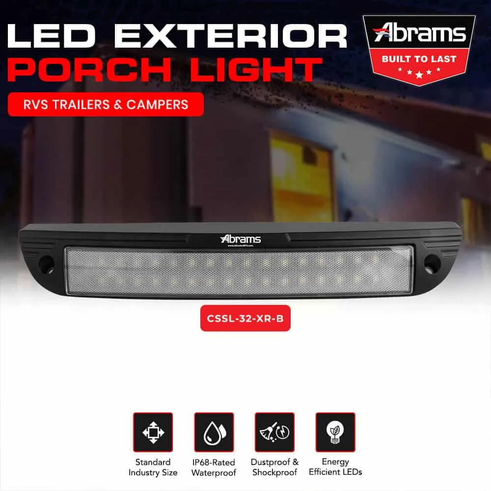 12" Cobalt XR Series 32W [3,200LM] LED Down / Scene / Area Light / RV Exterior Porch Flood Light