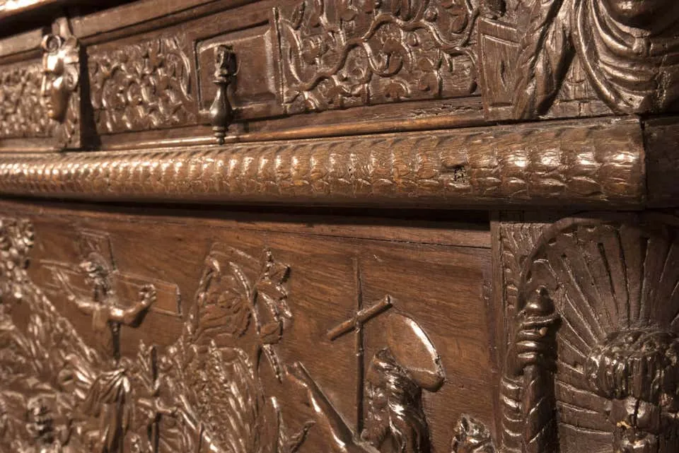 18th Century Carved Oak Sideboard