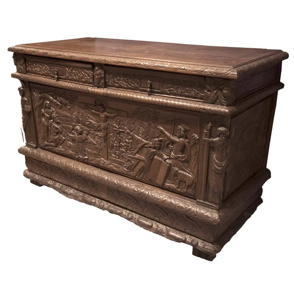 18th Century Carved Oak Sideboard