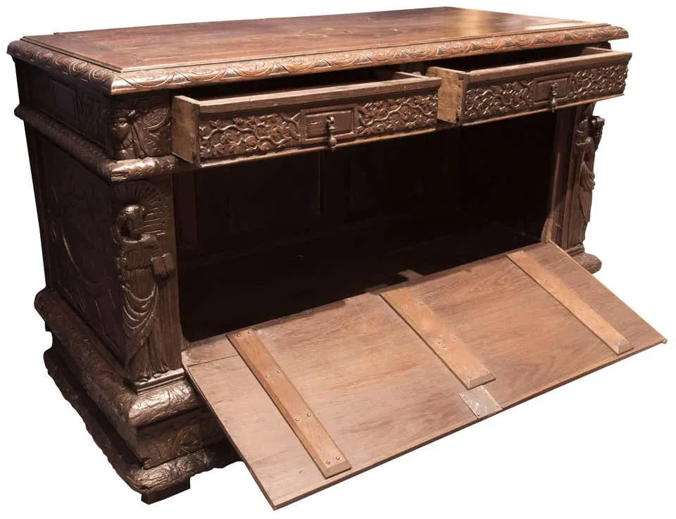 18th Century Carved Oak Sideboard