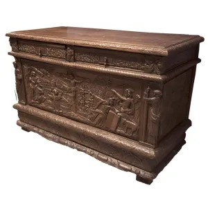 18th Century Carved Oak Sideboard