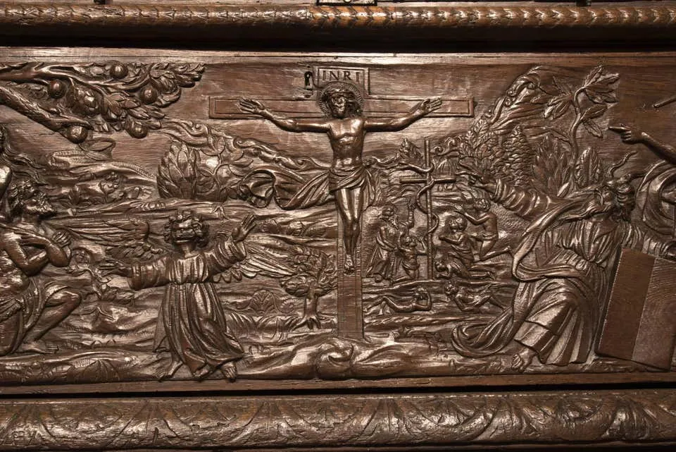 18th Century Carved Oak Sideboard