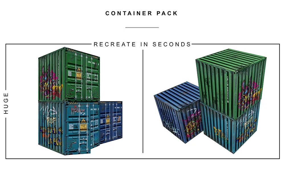 Container Pack Pop-Up Diorama 1/12