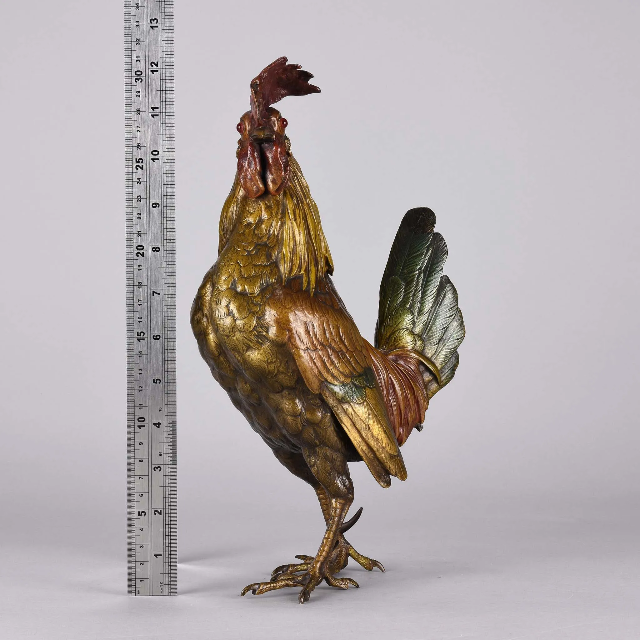 "A Standing Cockerel" by Franz Bergman