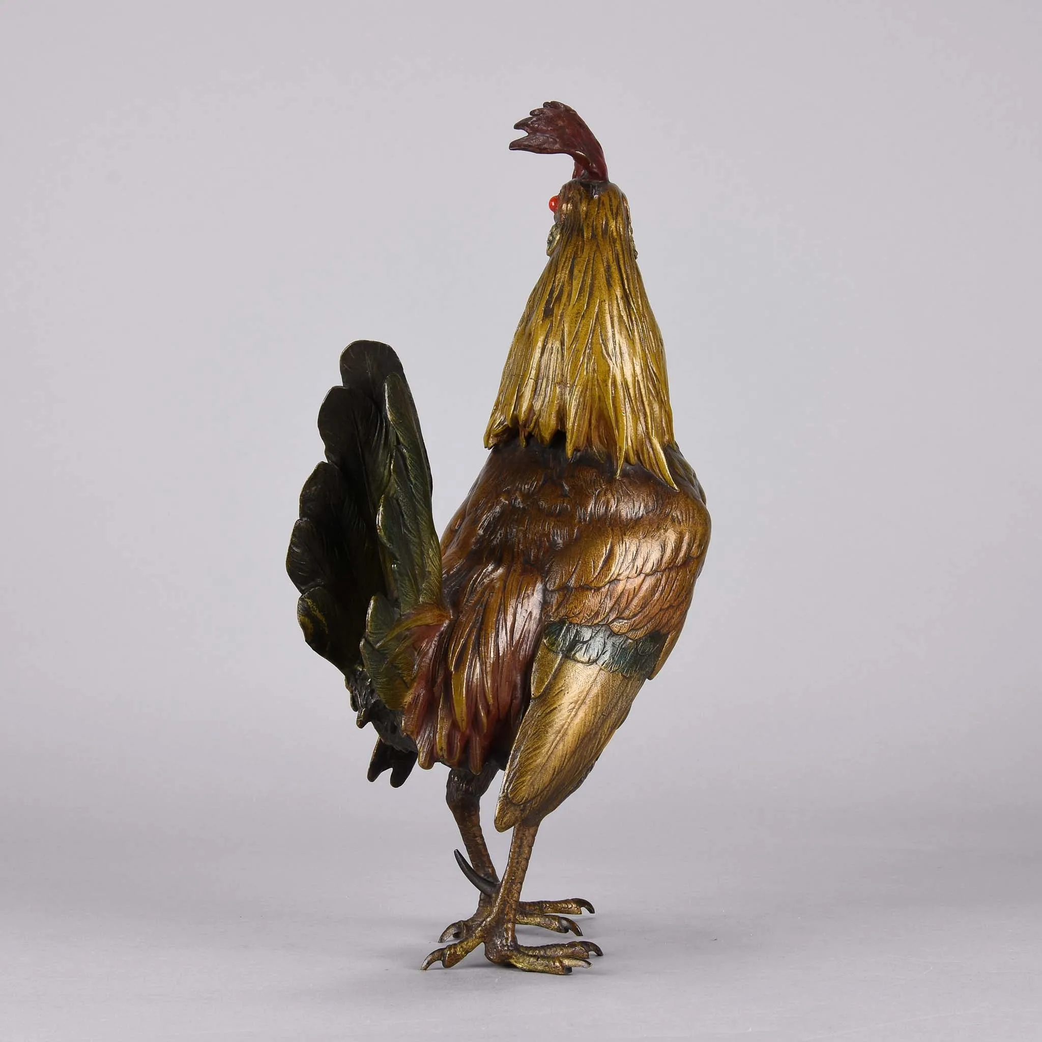 "A Standing Cockerel" by Franz Bergman