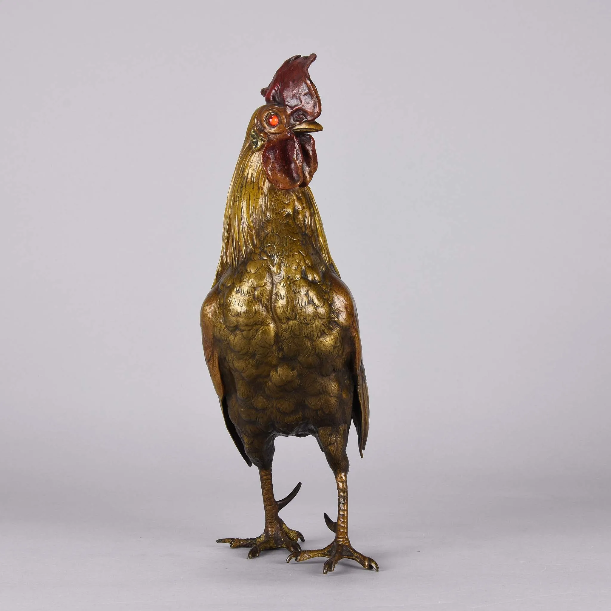 "A Standing Cockerel" by Franz Bergman