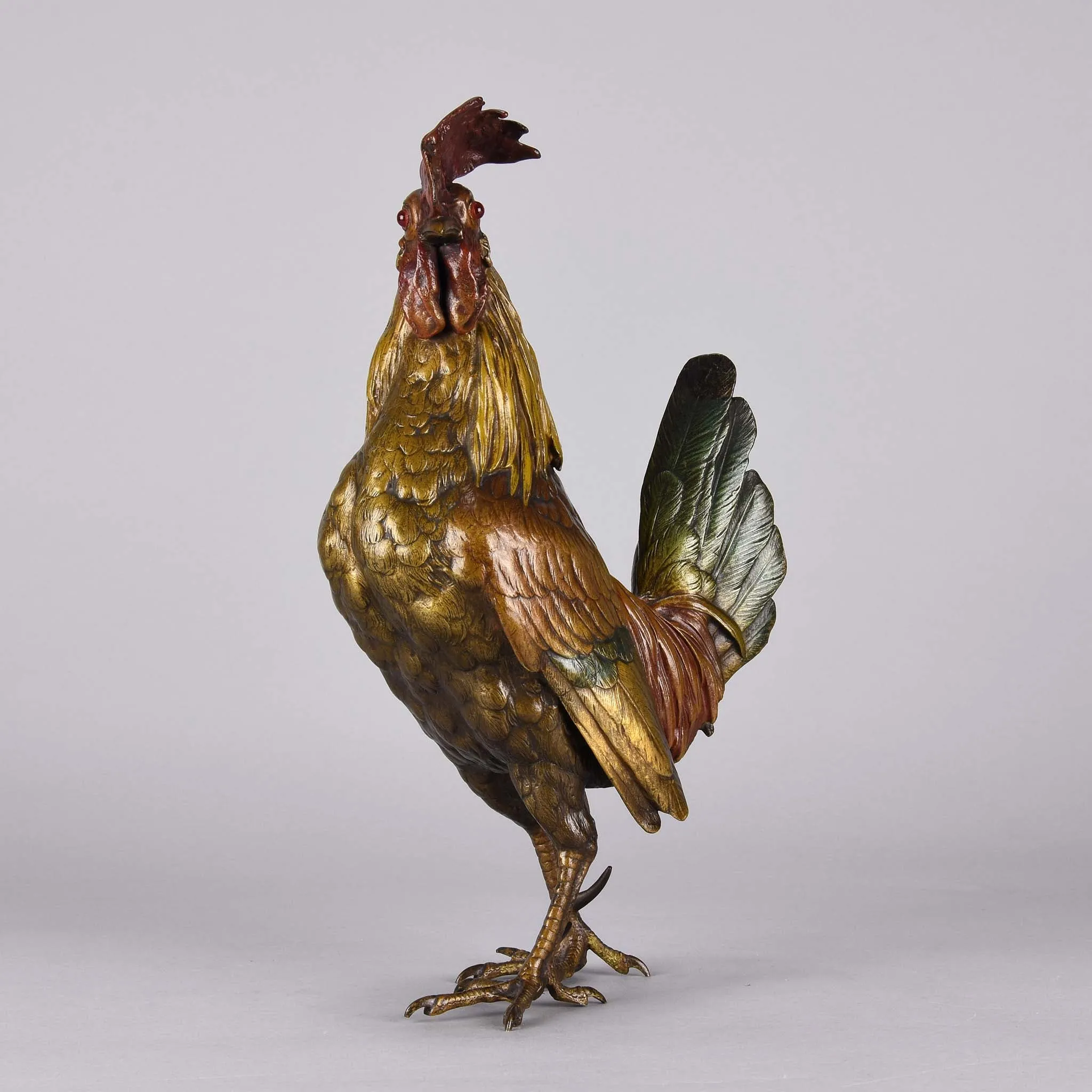 "A Standing Cockerel" by Franz Bergman