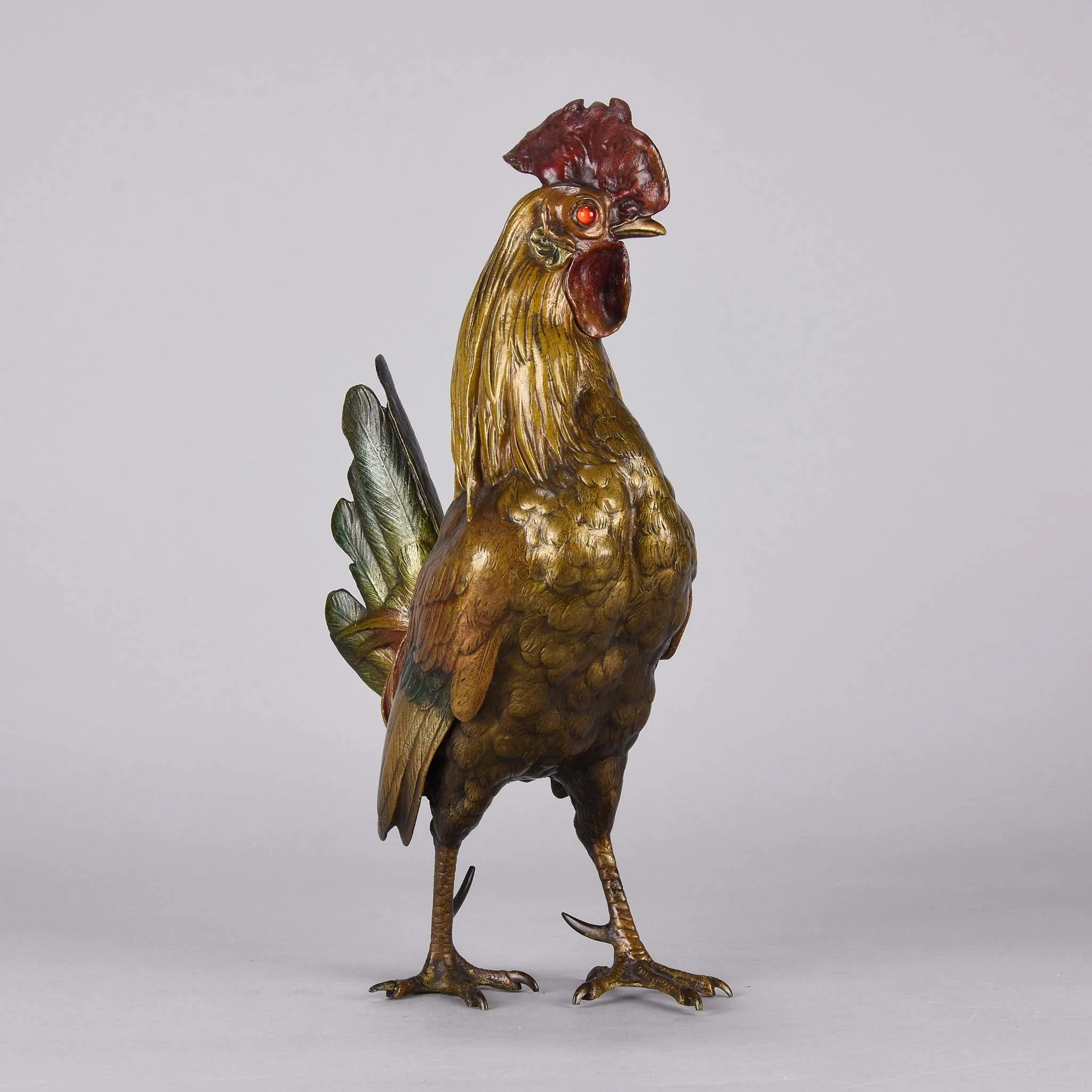 "A Standing Cockerel" by Franz Bergman