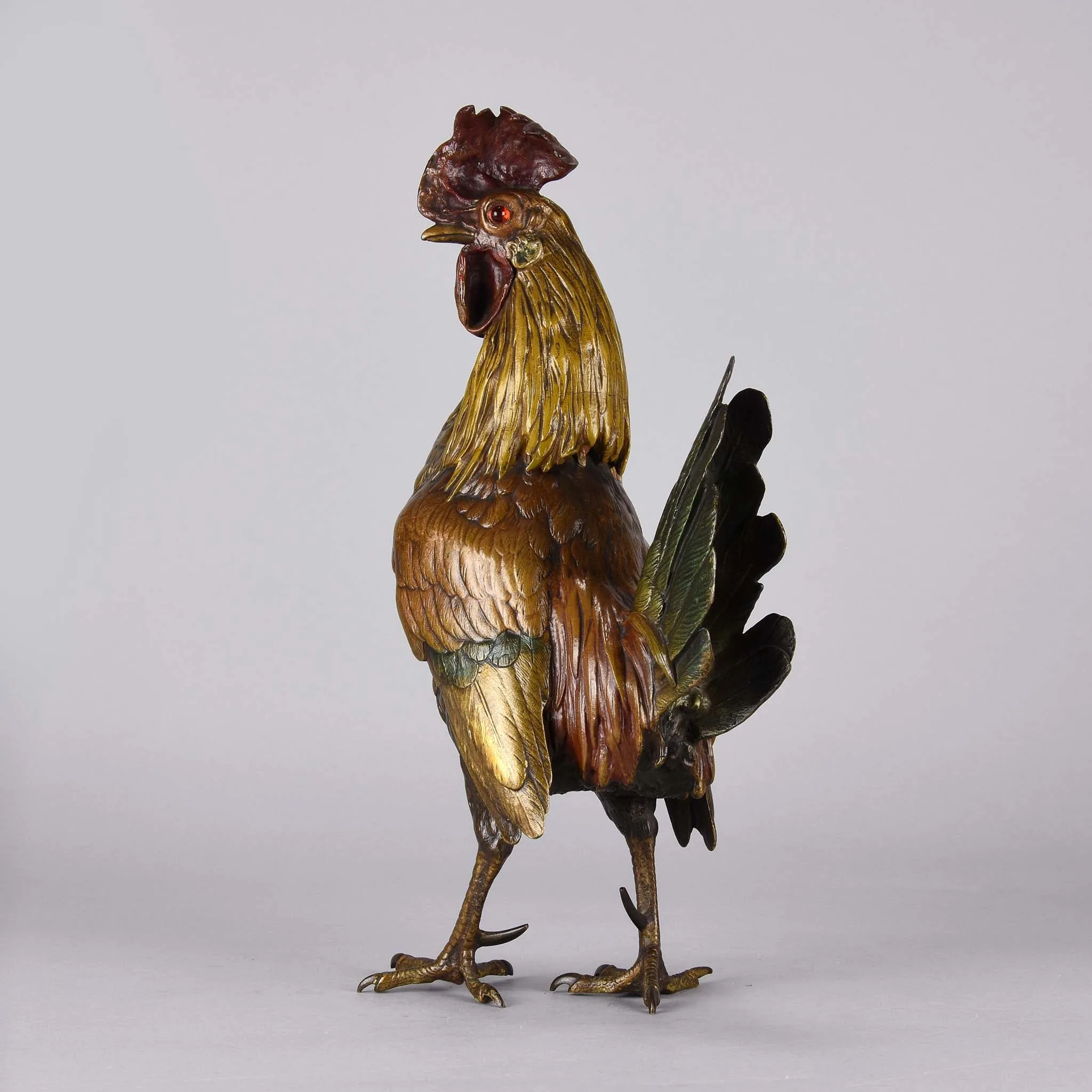 "A Standing Cockerel" by Franz Bergman
