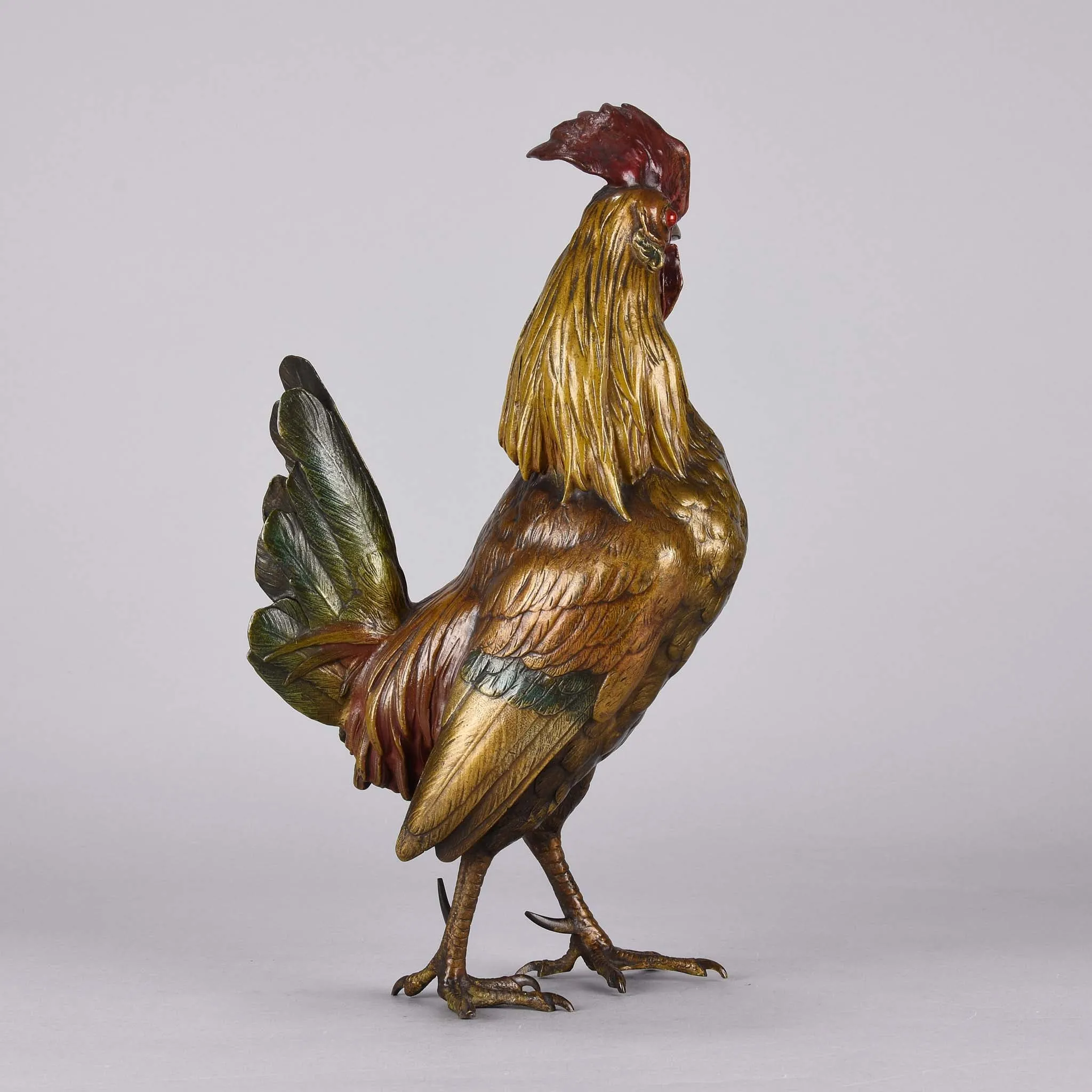 "A Standing Cockerel" by Franz Bergman