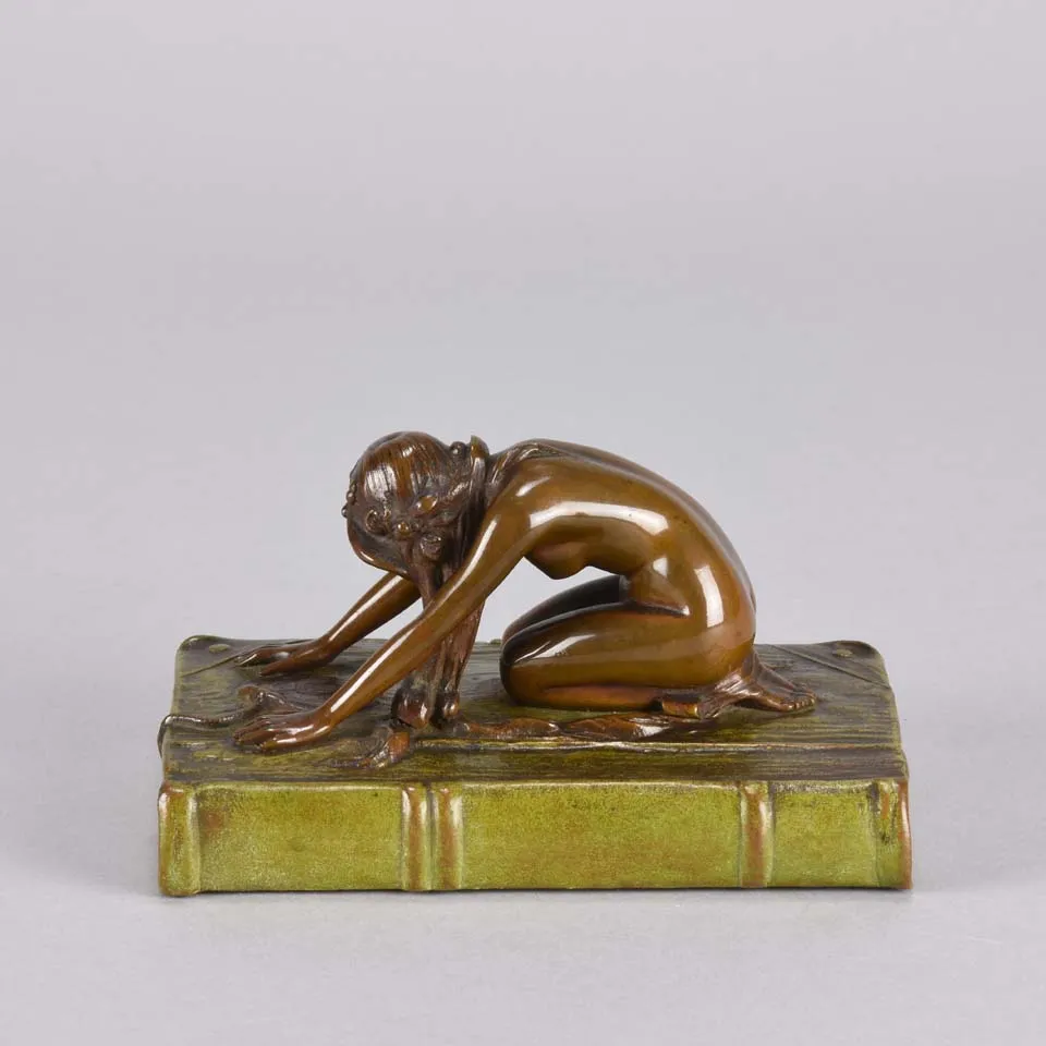 "Girl on a Book" by Franz Bergman
