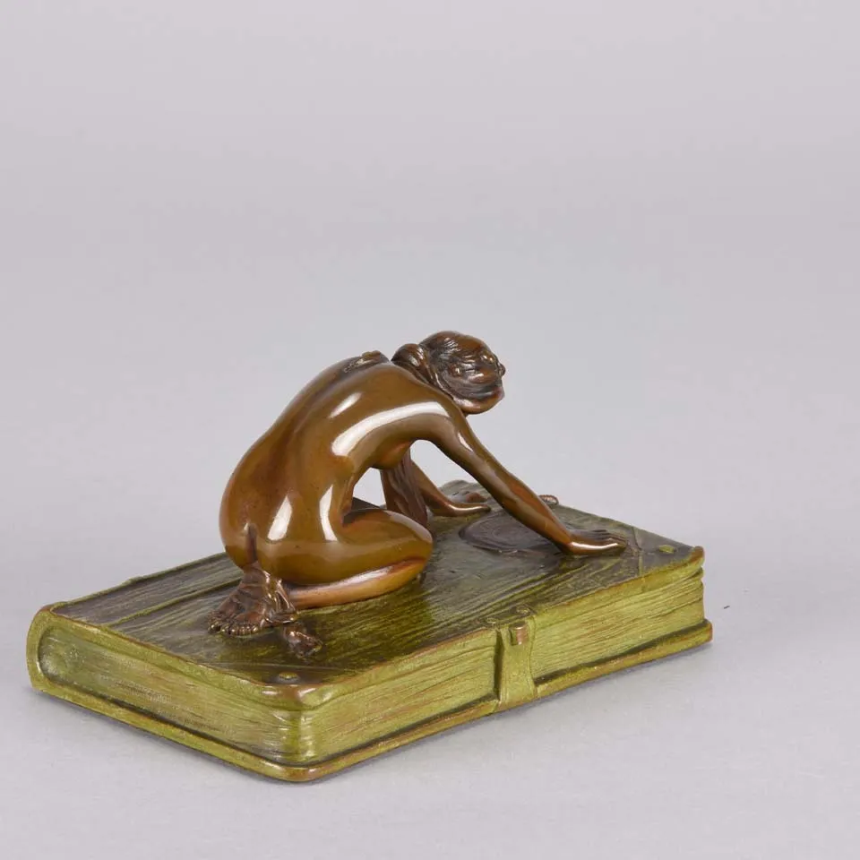 "Girl on a Book" by Franz Bergman