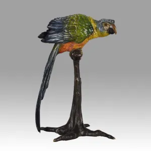 "Parrot on Branch" by Franz Bergman