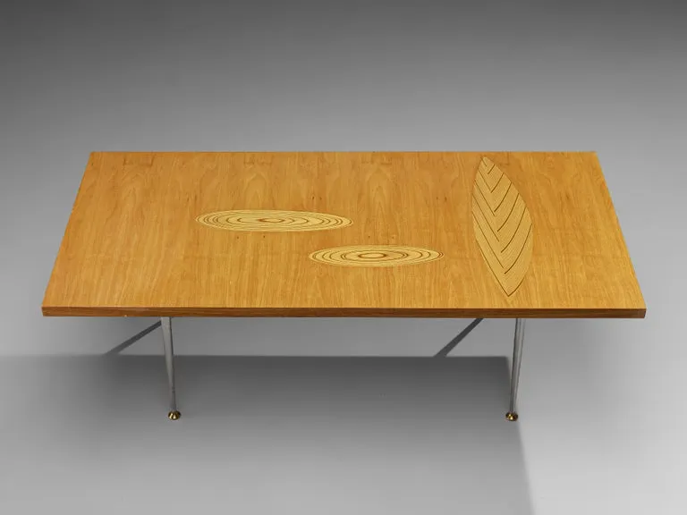 Tapio Wirkkala for Asko Coffee Table in Birch with Inlays