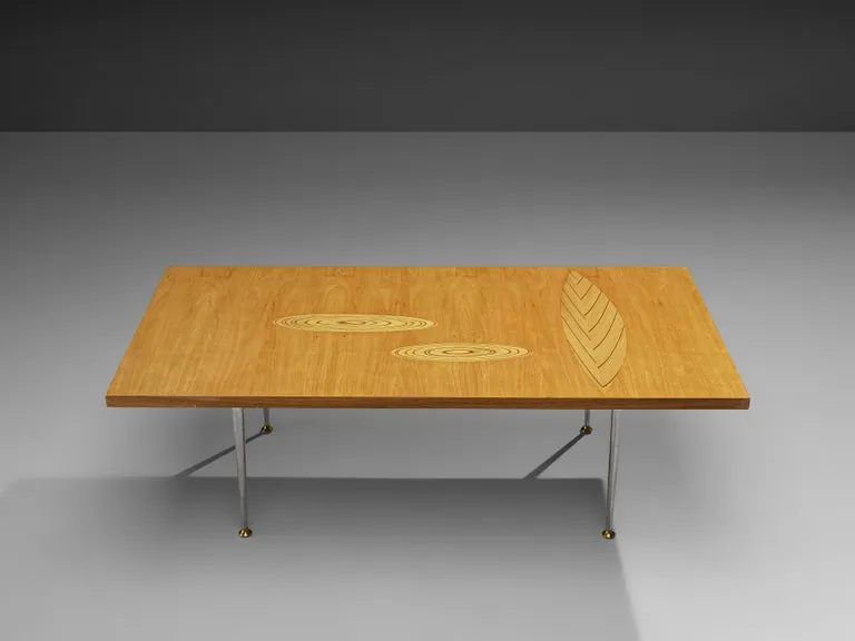 Tapio Wirkkala for Asko Coffee Table in Birch with Inlays