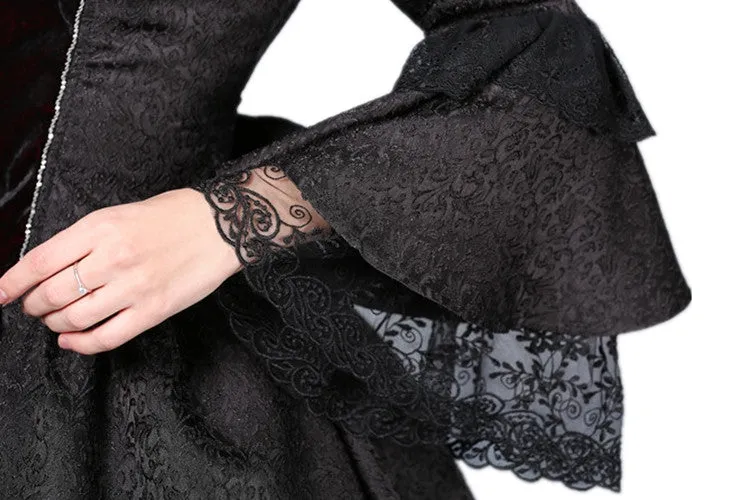 Victorian gothic dress with lace flare sleeve （not including petticoat）DW038